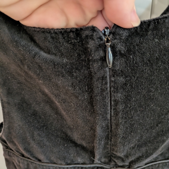 Vintage Y2K Osh-kosh Black Velvet Dress - Picture 6 of 6